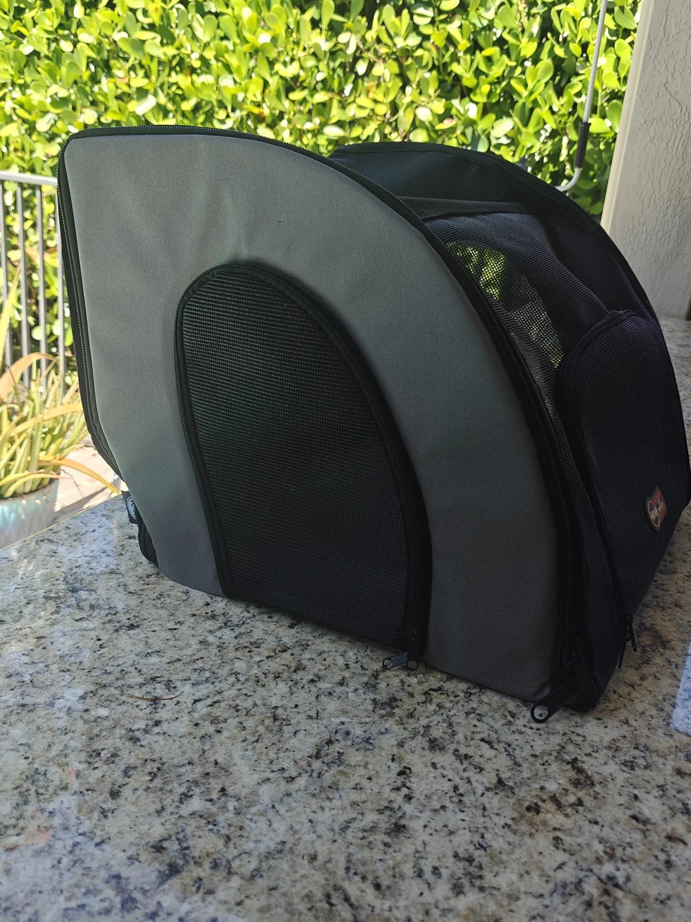K&H Travel Safety Car Pet Carrier - Black and Gray